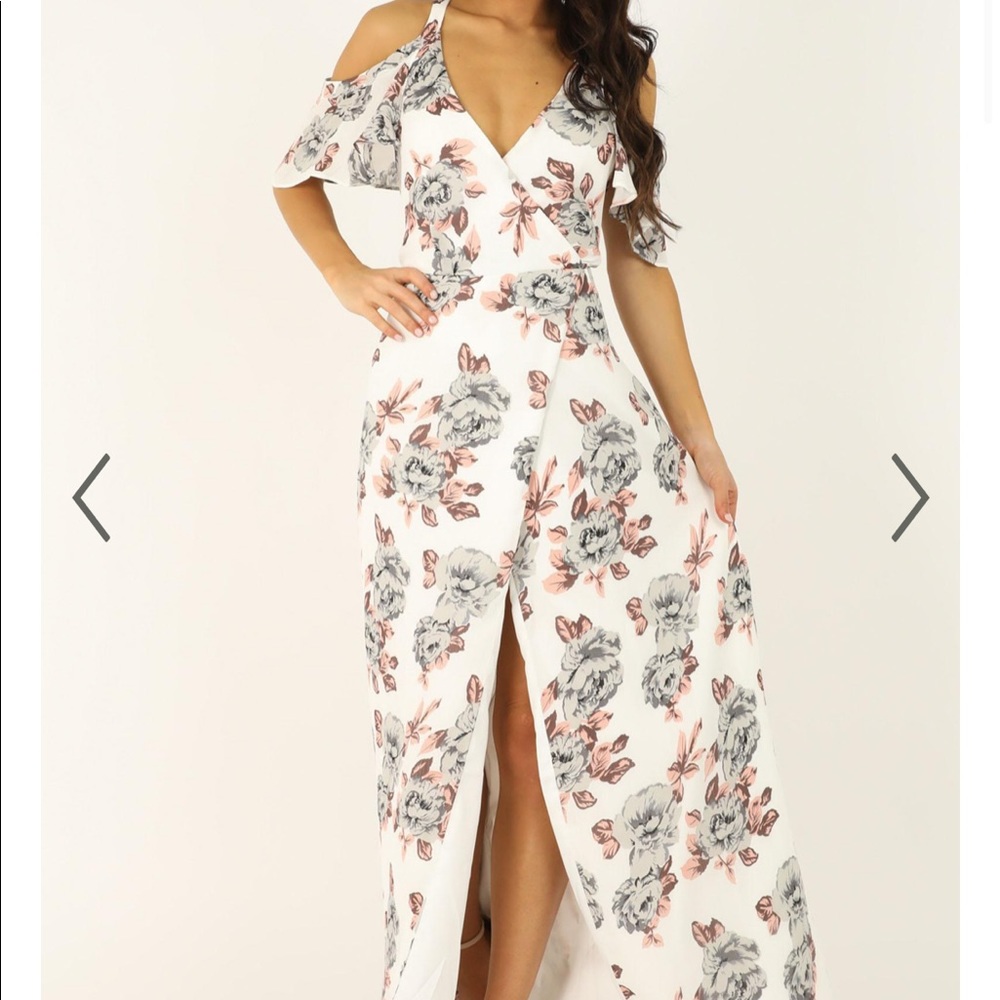 Showpo. Something to tell you dress white floral